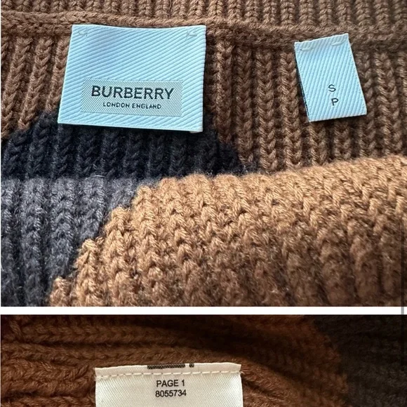 Burberry Brown and Black Women's Skirt 50% cashmete like new confirió a